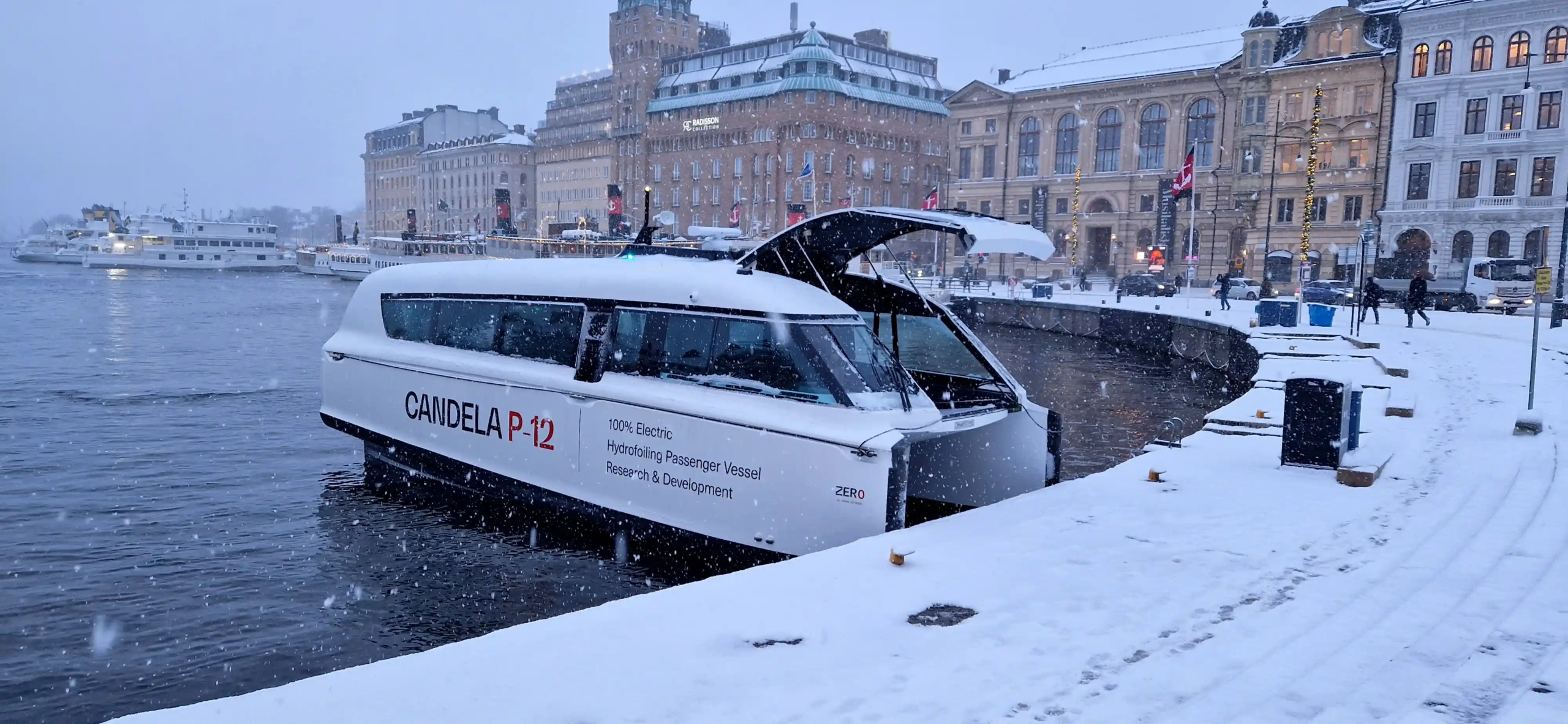 Candela P 12 Electric Boat in Cold Climate
