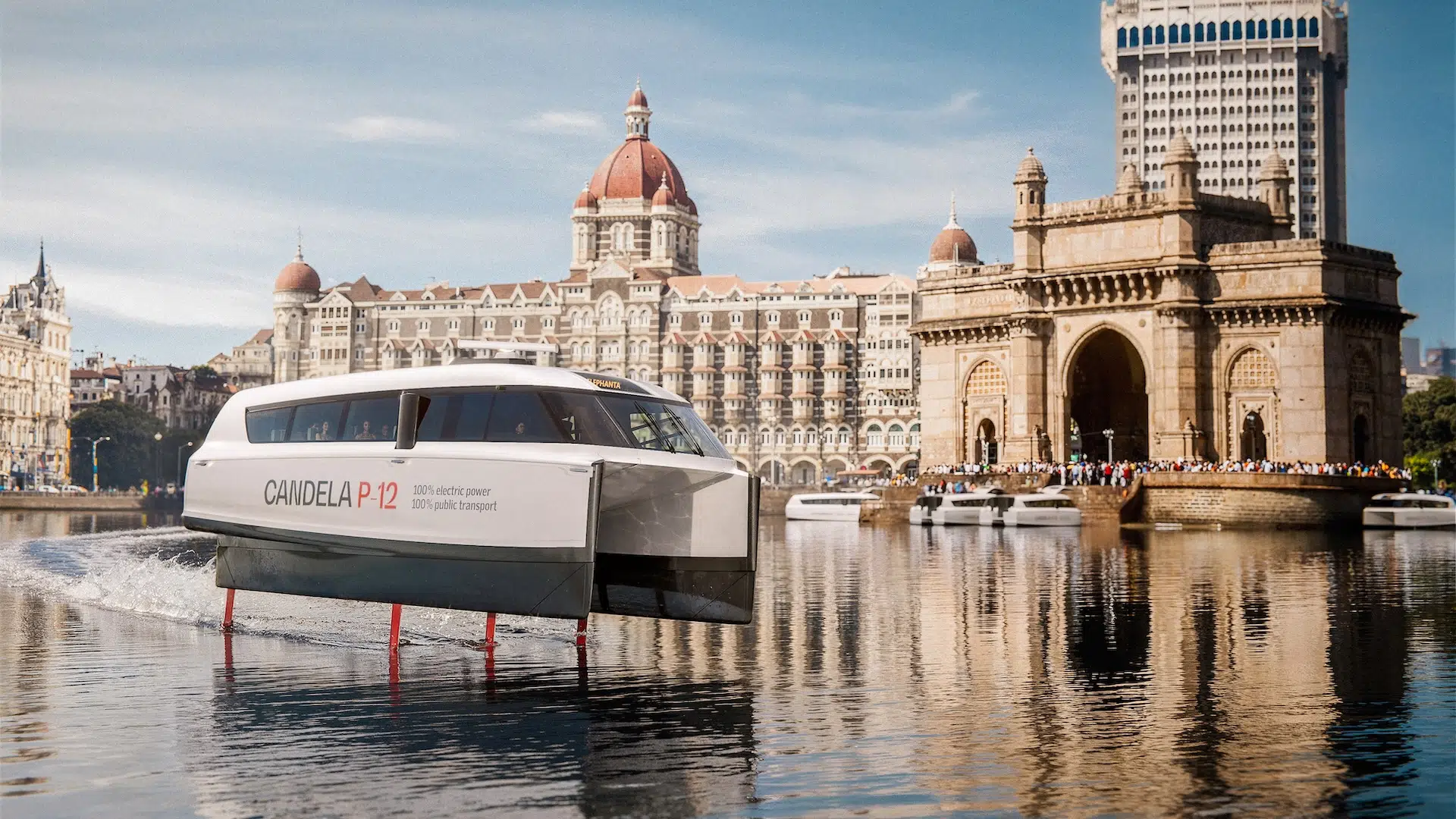 Candela P 12 in Mumbai Mumbai to Tackle Traffic Congestion with Flying Electric Ferries